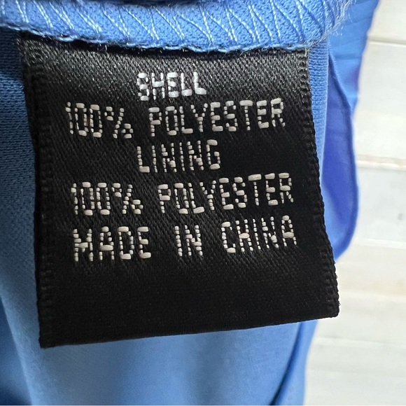 Adrianna Papell Dress Womens 8P Blue Tiered Layered Sleeveless V Neck Cocktail - Picture 11 of 13